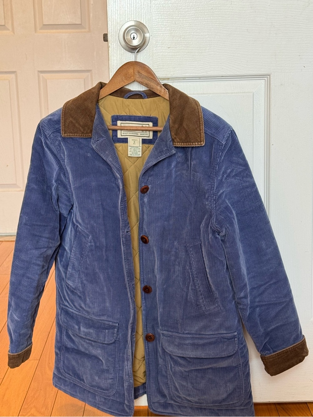L.L. Bean Blue Corduroy Medium Women’s Field Coat